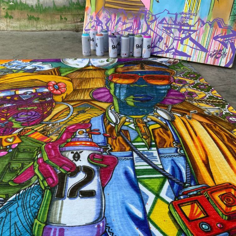 Picture of DREDA | UKUNGAPHELI KOMOYA  (PRINTED RUG)